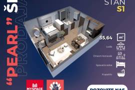 Dvosoban stan u novogradnji Pearl-Šip, 36m2, Sarajevo – Centar