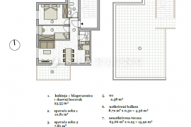 STAN Z3S3 + KROVNA TERASA + VPM, NOVOGRADNJA, PRODAJA, PODSTRANA, 72 m², 3-soban, Podstrana
