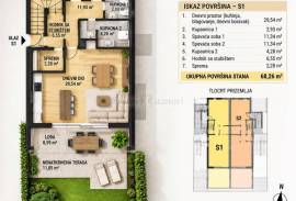 MANDRE – S1 | PRIZEMLJE, 2 SPAVAĆE SOBE, VELIKI VRT, GARAŽA,BLIZINA PLAŽE, Kolan