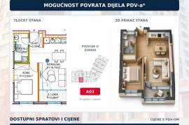 Stan sa spavaćom sobom Ilidža Towers, 36m2, Ilidža