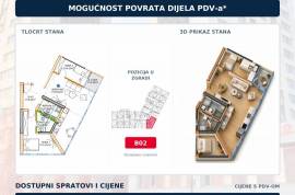 Trosoban stan u novogradnji Ilidža Towers, 68m2, Ilidža